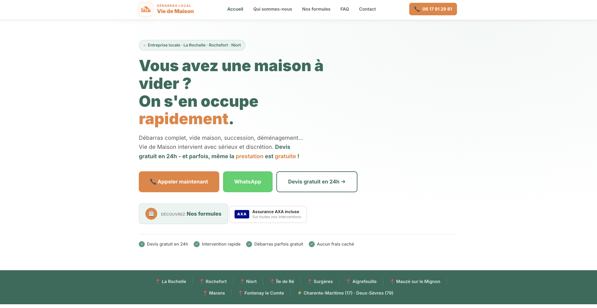 Aperçu du site Vie de maison